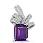 Pandantiv din Argint 925 ( 1.47 grame ) cu Ametist Marocan și Topaz Alb 2.24 Carate