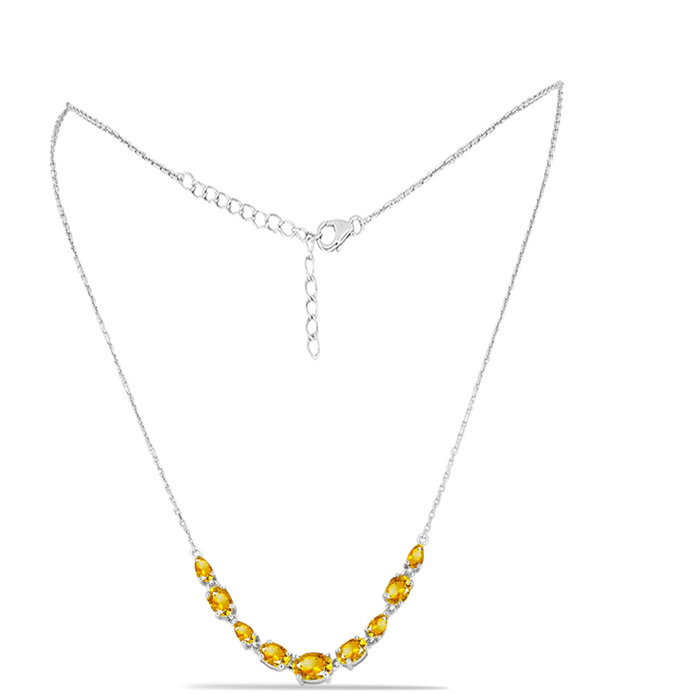 Colier din Argint 925 ( 4.5 grame ) cu Citrin Ural 3.08 Carate 1 