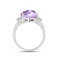 Inel din Argint 925 ( 3.19 grame ) cu Ametist Rose de France și Topaz Alb 9.24 Carate