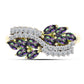 Inel din Argint 925 Placat cu Aur ( 2.44 grame ) cu Topaz Mistic Verde și Topaz Alb 0.91 Carate