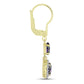 Cercei din Argint 925 Placat cu Aur ( 2.44 grame ) cu Topaz Mistic Verde și Topaz Alb 1.69 Carate