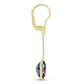 Cercei din Argint 925 Placat cu Aur ( 1.18 grame ) cu Topaz Mistic Verde 5.64 Carate