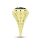 Inel din Argint 925 Placat cu Aur ( 6.63 grame ) cu Topaz Mistic Verde 5.18 Carate