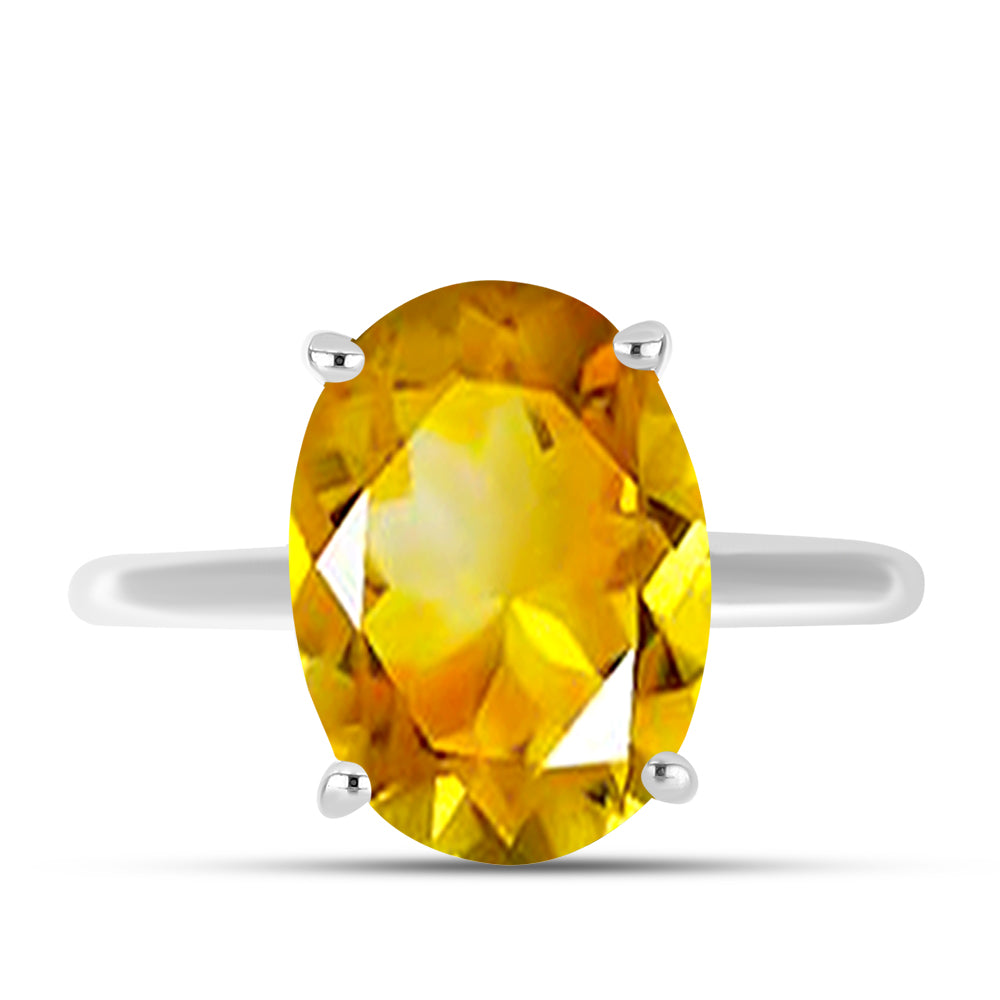 Inel din Argint 925 ( 2.93 grame ) cu Citrin Ural 5.83 Carate 5 