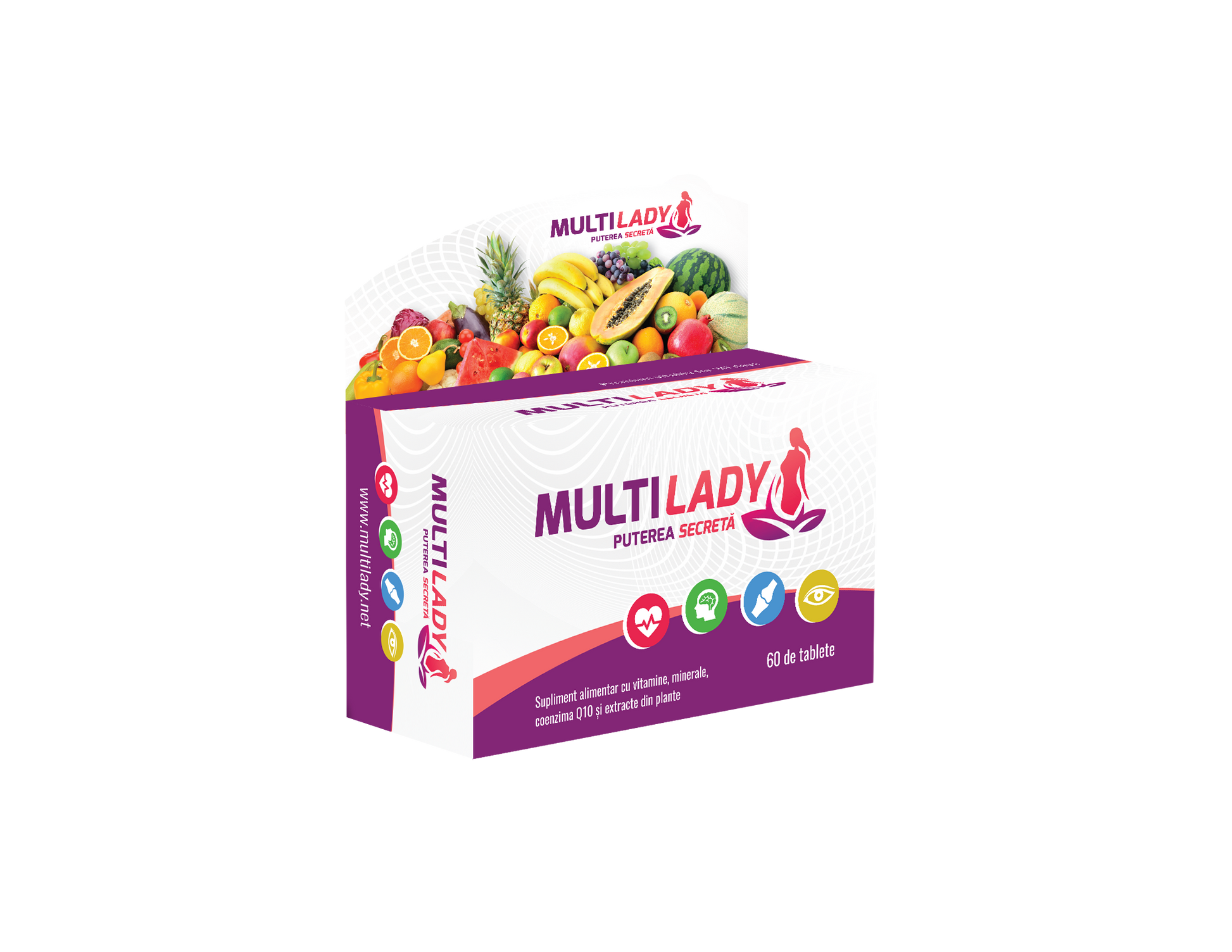 MultiLady - MultiVitamine Premium pentru un Sistem Imunitar Puternic, 60 comprimate 4 