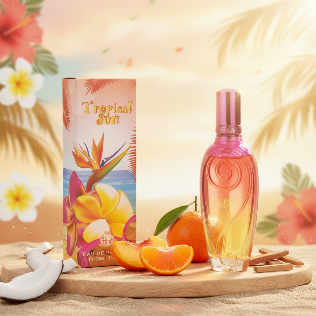100 ml Parfum EDP "TROPICAL SUN" cu Arome Fructate și Mosc pentru Femei 6 