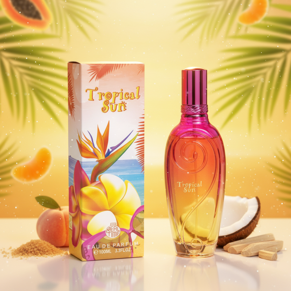 100 ml Parfum EDP "TROPICAL SUN" cu Arome Fructate și Mosc pentru Femei 7 