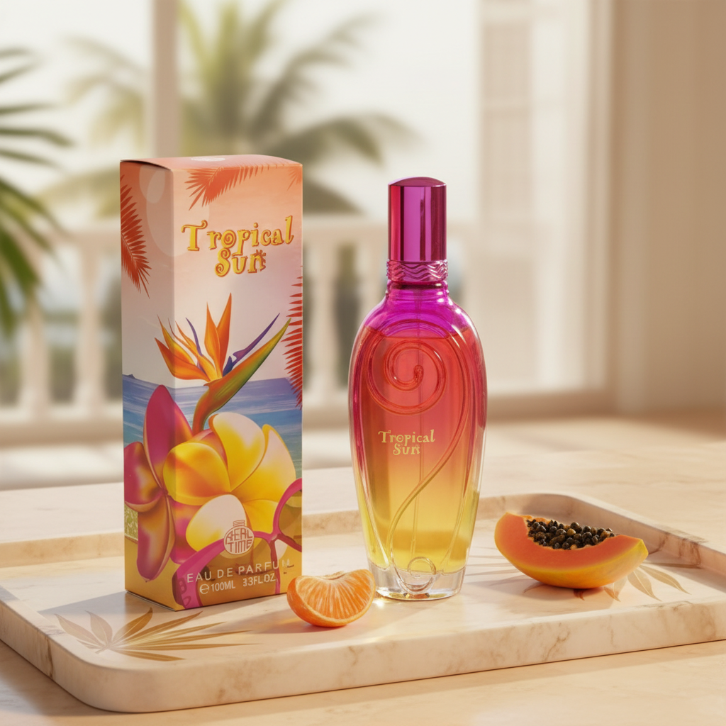 100 ml Parfum EDP "TROPICAL SUN" cu Arome Fructate și Mosc pentru Femei 2 