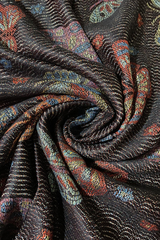 Eșarfă-Șal 100% Cașmir Pashmina Autentic, 70 cm x 180 cm, Model Fluture - Bijuterii TV