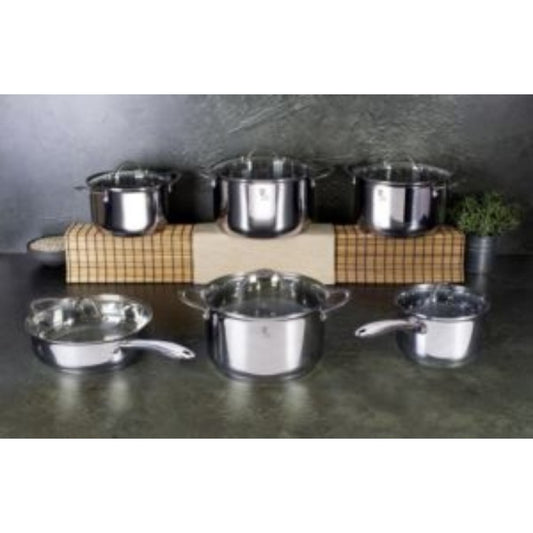 Set Vase din Oțel Inoxidabil din 12 piese Berlinger Haus, Colecția Argintie