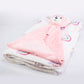 Pătură pentru copii cu prosopel de somn, dimensiune: 90 X 75 cm; pachetul include păturica de somn, culoare: roz