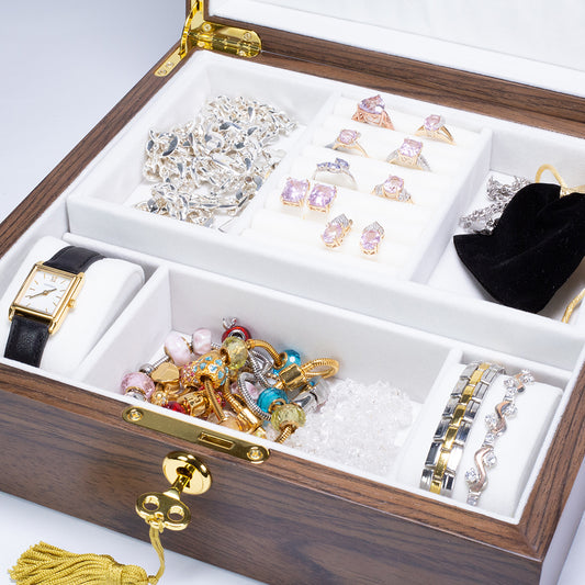 Cutie pentru Bijuterii din Lemn, Maro