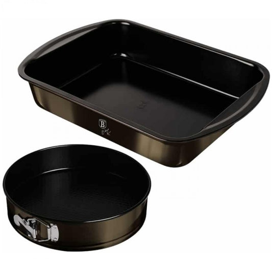 Set de 2 forme de copt, negru lucios