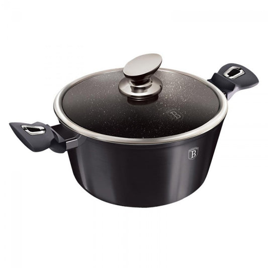 Caserolă cu capac, 24 cm, colecția Black Vantage