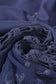 Eșarfă Trapezoidală din Bumbac, 80 cm x 198 cm x 70 cm, Model Fluture și Dantelă, Denim - Bijuterii TV