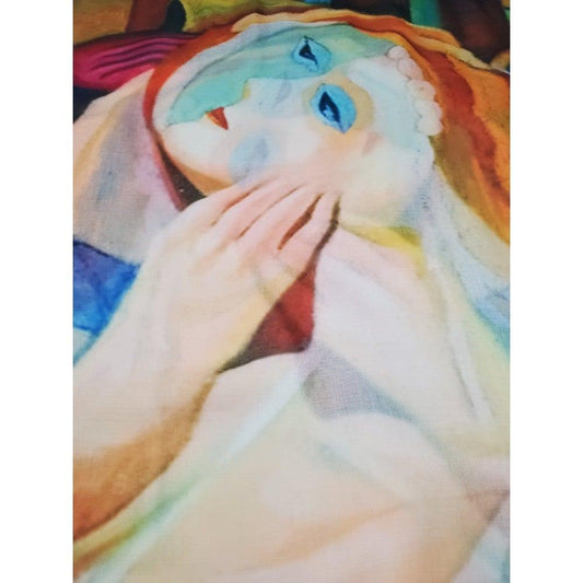 Eșarfă-Șal din Bumbac, 70 cm x 180 cm, Picasso - Abstract Style Portrait - Bijuterii TV
