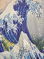 Eșarfă-Șal din Bumbac, 70 cm x 180 cm, Hokusai's - Great Wave Frayed - Bijuterii TV