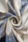 Eșarfă-Șal din Bumbac, 85 cm x 180 cm, Model La Modă cu Cataramă, Albastră - Bijuterii TV
