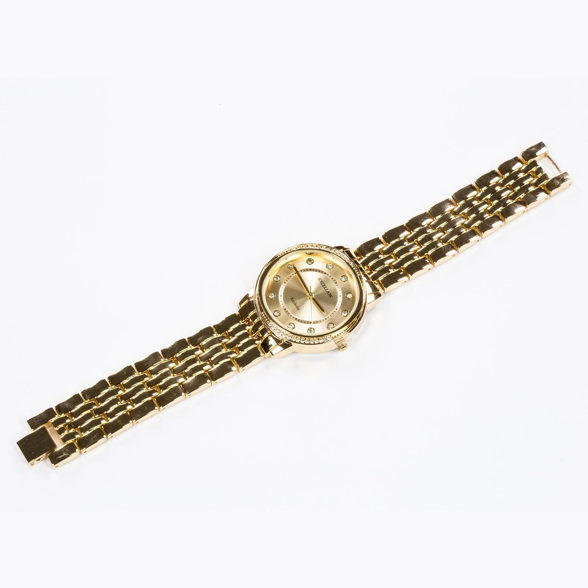 Excellanc gift set, ladies, watch, bracelet, bangle, gold-colored - Bijuterii TV