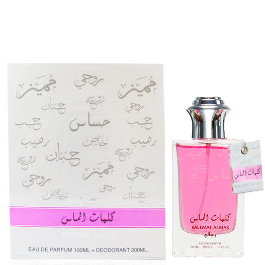 100 ml Parfume Kalemat Almas + Cadou 200 ml Deodorant cu Arome Fructate-Floral pentru Femei - Bijuterii TV