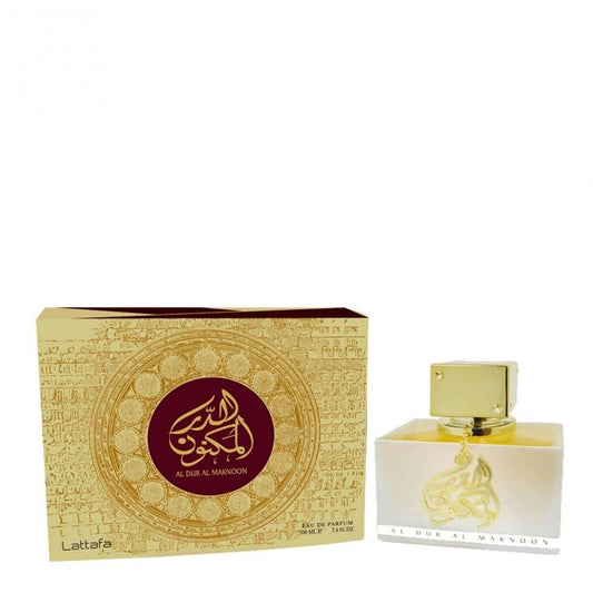 100ml Eau de Parfum Al Dur AL Maknoon Gold cu Arome Picante-Vanilate pentru Femei și Bărbați - Bijuterii TV