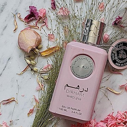 100 ml Eau de Parfume Dirham Wardi cu Arome Dulci Fructate-Florale pentru Femei - Bijuterii TV