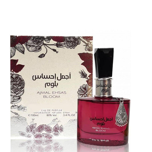 100 ml Eau de Parfume Ajmal Ehsas Bloom cu Arome Dulci, Vanilie și Florale pentru Femei - Bijuterii TV