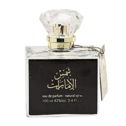 100 ml Eau de Perfume Shams Al Emarat cu Arome Fructate de Lemn de Santal și Mosc pentru Femei - Bijuterii TV