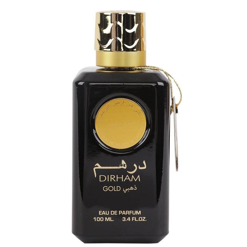 100 ml Eau de Perfume Dirham Gold cu Arome Oriental-Picante pentru Bărbați - Bijuterii TV