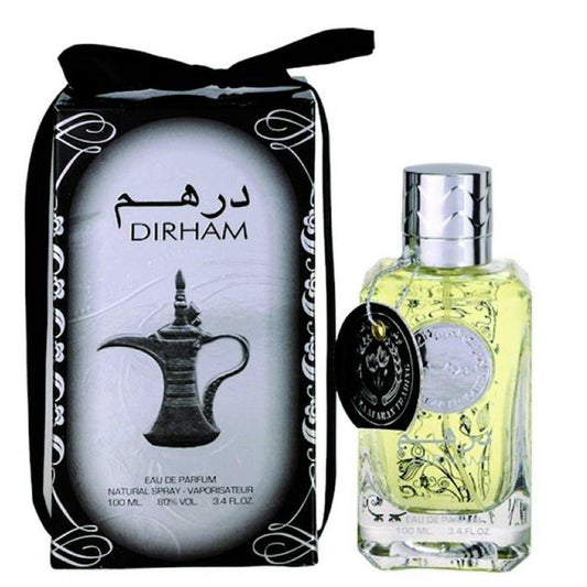 100 ml Eau de Perfume Dirham Silver cu Arome Citrice-Florale și Lemn de Santal pentru Bărbați - Bijuterii TV