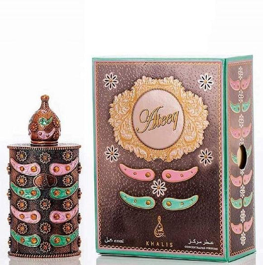 18 ml Ulei de Parfum Ateeq cu Arome Picante de Chihlimbar și Mosc pentru Femei - Bijuterii TV