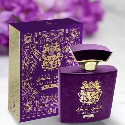 100 ml Eau de Perfume Khalis Maleki Majestic cu Arome Florale și Chihlimbar pentru Femei - Bijuterii TV