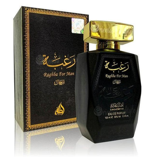 100ml  Eau de Perfume Raghba Intense cu Arome Orientale, Dulci și Lemnnoase pentru Bărbați - Bijuterii TV