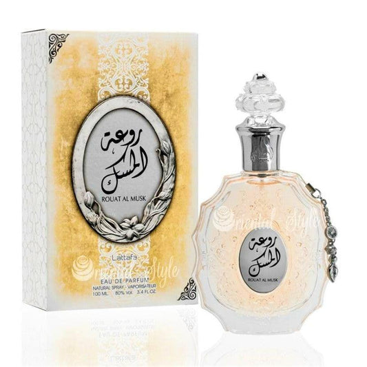 100ml  Eau de Parfum Al Rout Al Musk cu Arome Orientale Pudrate, Fructate și Vanilie pentru Femei - Bijuterii TV