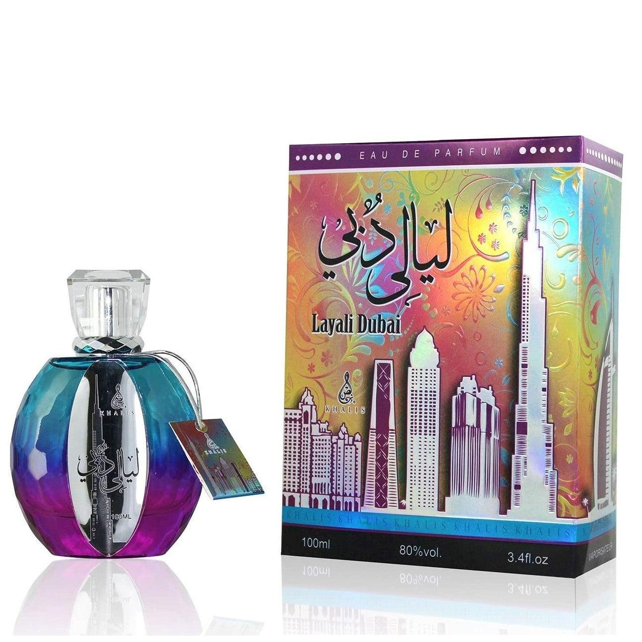100 ml Eau de Perfume Layali Dubai Oriental cu Arome de Chihlimbar și Vanilie pentru Femei - Bijuterii TV