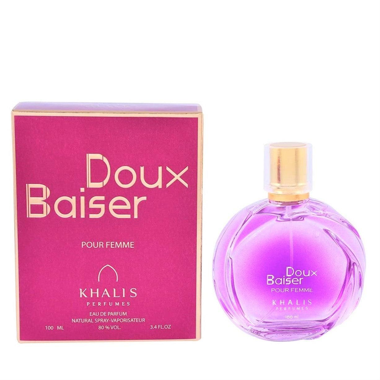 100 ml  Eau de Perfume Doux Baiser cu Arome Picant Vanilate și Fructate pentru Bărbați și Femei - Bijuterii TV