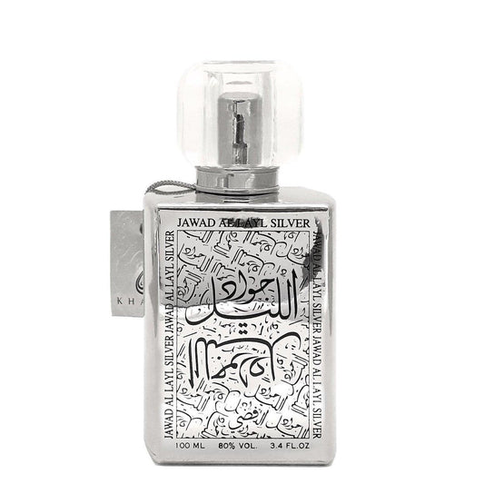 100 ml Eau de Perfume Jawad Al Layl Silver cu Arome Fructate și Mosc pentru Bărbați și Femei - Bijuterii TV