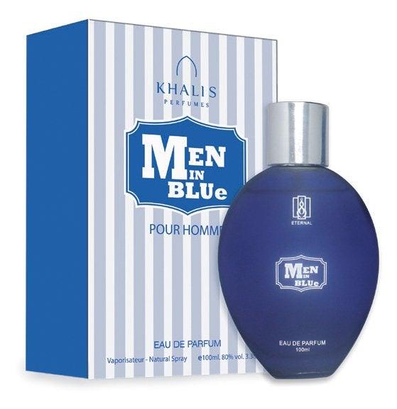 100 ml Eau de Perfume Men In Blue cu Arome de Chihlimbar și Cedru pentru Bărbați - Bijuterii TV