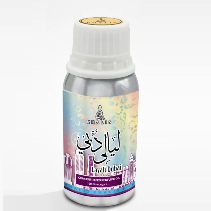100 ml Ulei de Parfum LAYALI DUBAI cu Arome de Chihlimbar și Vanilie pentru Femei