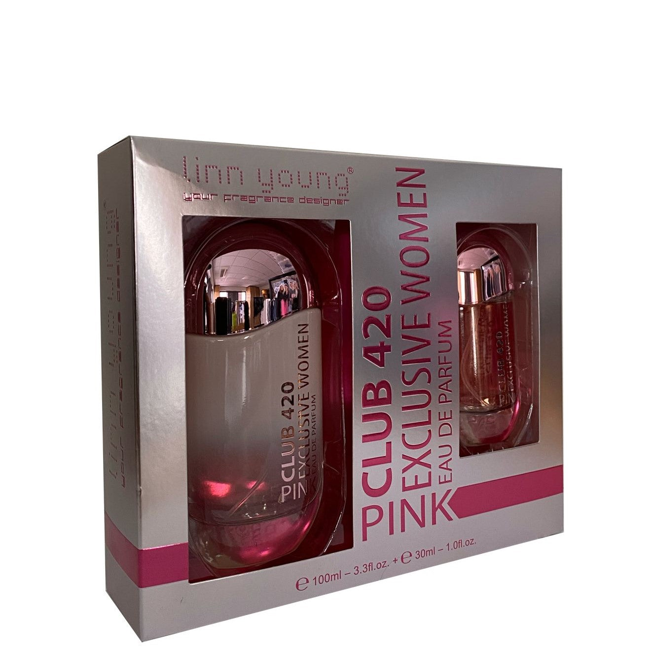 100 ml + 30 ml Parfum EDP "CLUB 420 PINK" cu Arome Florale pentru Femei