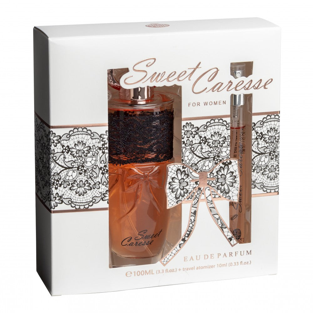 100 ml + 10 ml Parfum EDP "SWEET CARESSE" cu Arome Oriental - Florale pentru Femei