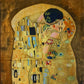 Eșarfă-Șal din Lână, 70 cm x 180 cm, Model Pictură Klimt - The Kiss - Bijuterii TV