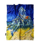 Eșarfă-Șal de Mătase, 70 cm x 180 cm, Model Van Gogh - The Church At Auvers - Bijuterii TV