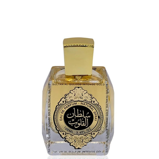 100 ml Parfum Sultan Al Quloob Intense Gold cu Arome Picant-Lemnoase pentru Bărbați și Femei - Bijuterii TV
