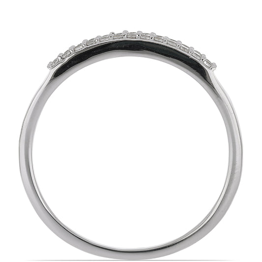 Inel din Argint 925 cu Diamant Galben și Zircon Alb