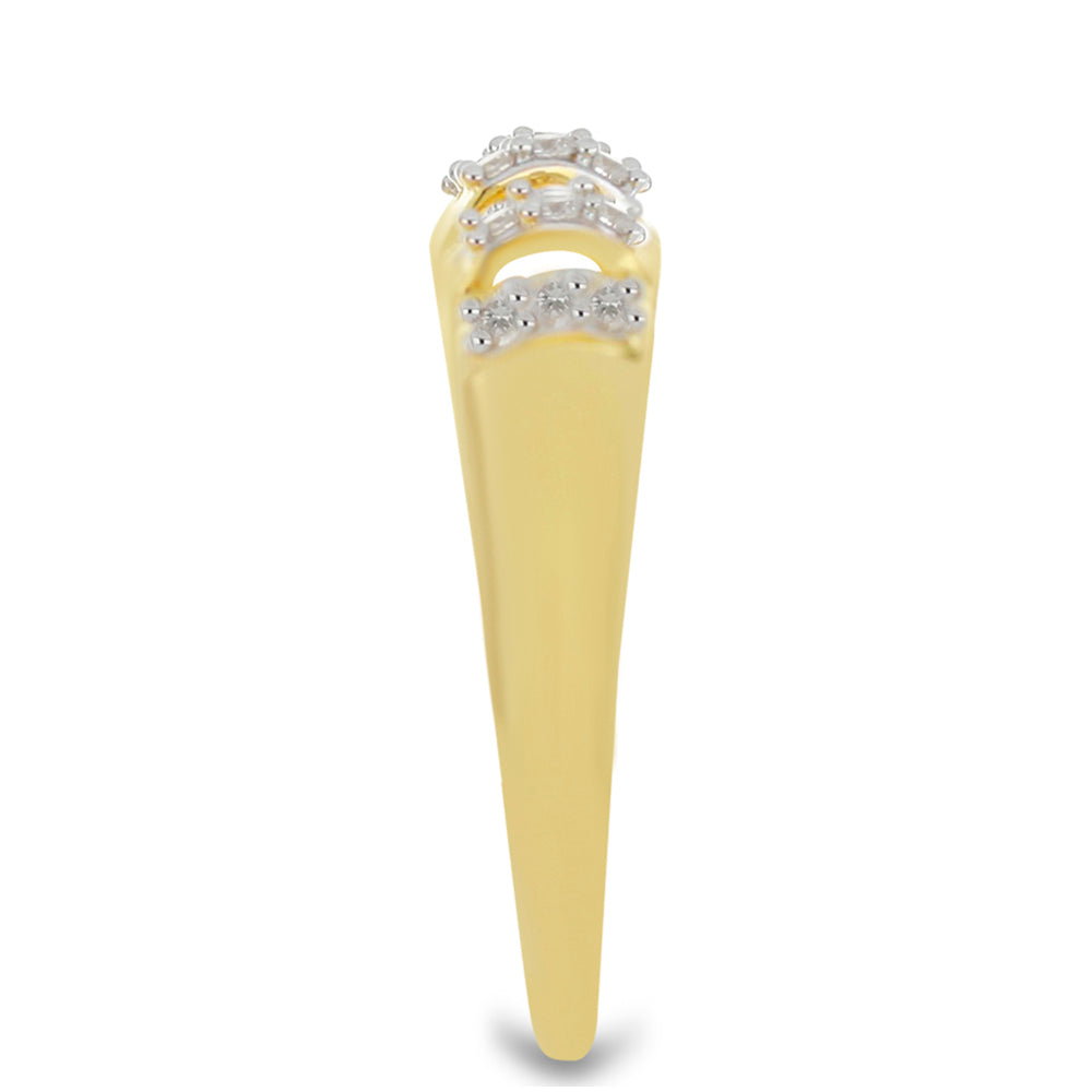 Inel din Aur de 9K ( 1.64 grame ) cu Diamant Alb 0.22 Carate