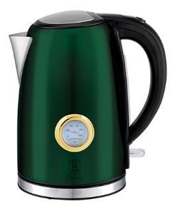 Fierbător electric Berlinger Haus 1,7 l cu Indicator de Temperatură, Verde Închis - Bijuterii TV