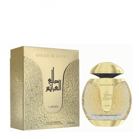 100 ml Eau De Parfum Dalaa Al Arayes Gold cu Arome Picante de Iasomie pentru Femei și Bărbați - Bijuterii TV
